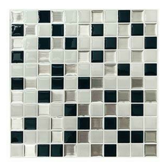 750 Home Stick Tiles Navy/Silver/White 4x4 Pack - Picture 1 of 7